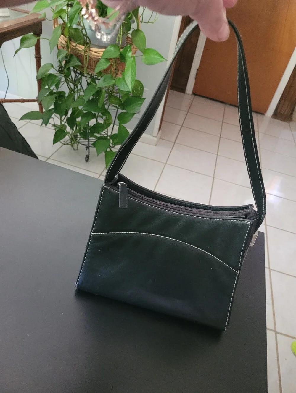 Ralph Lauren Black Leather Handbag